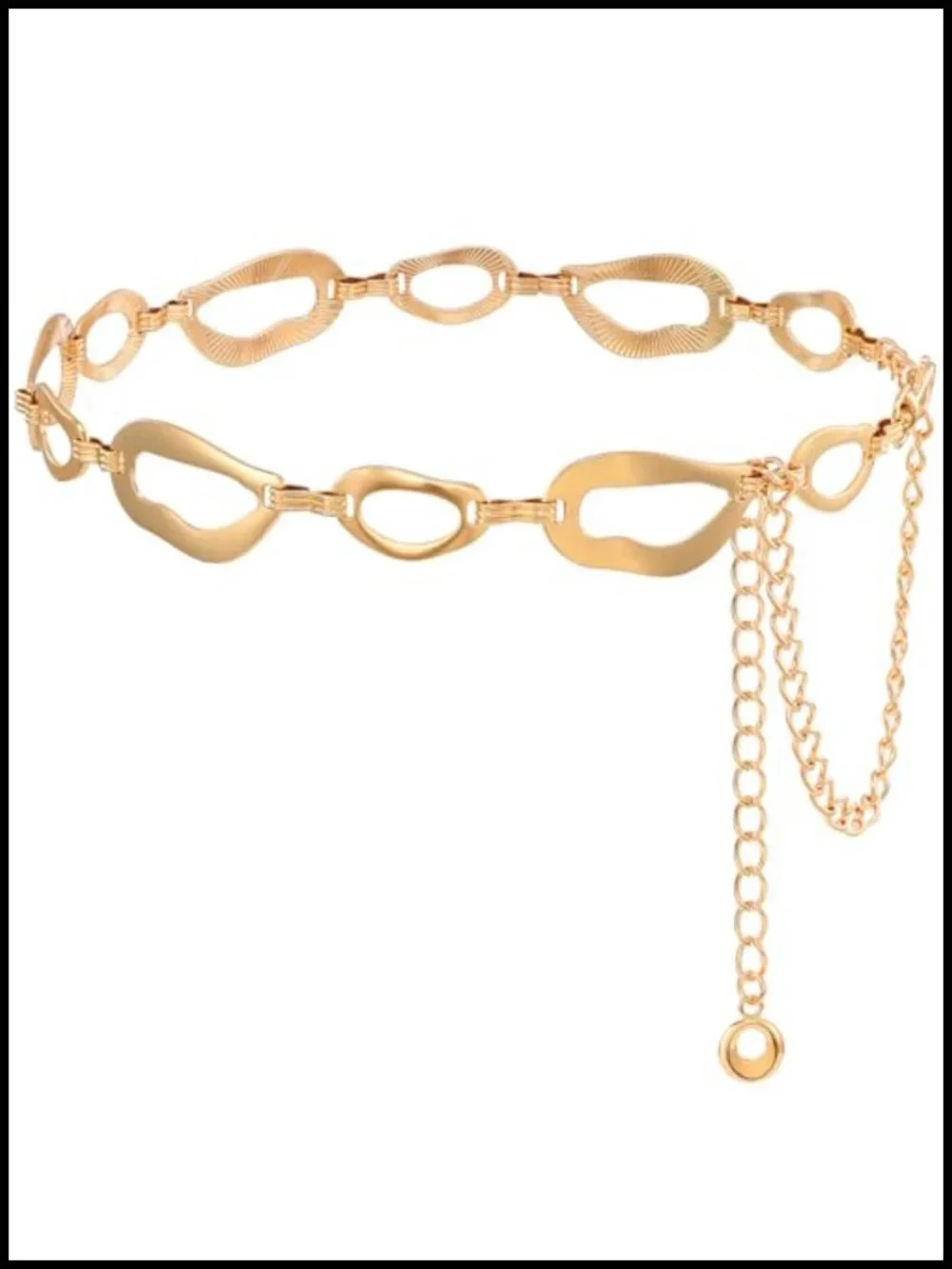 Chunky Chain Waist Belt for Women Dresses - Metal Link Belt